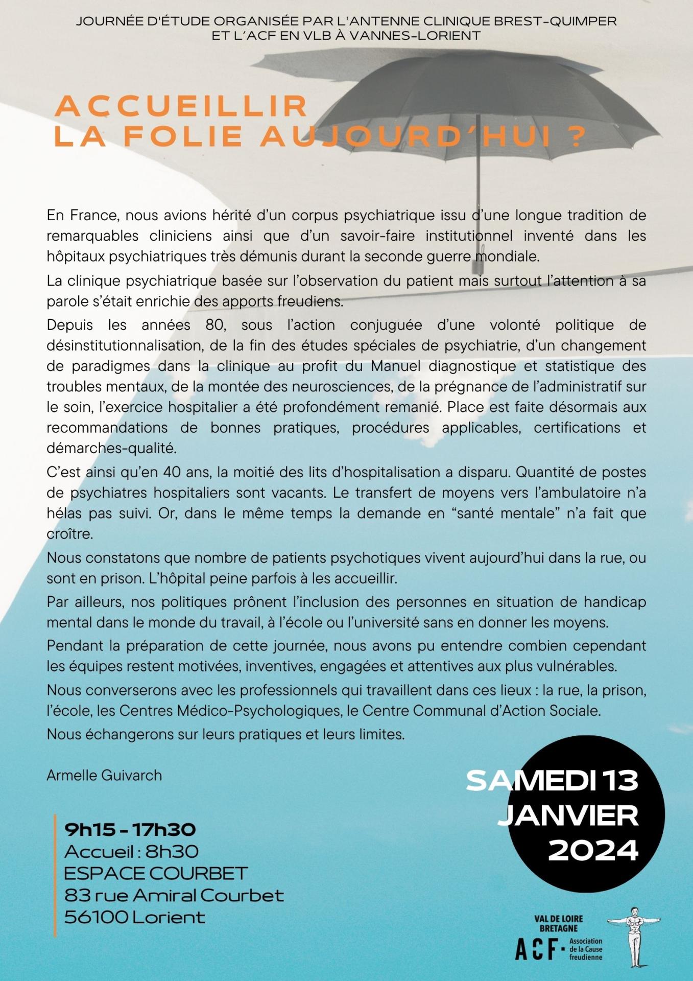 Accueillir la folie aujourdhui 2024 argument 002