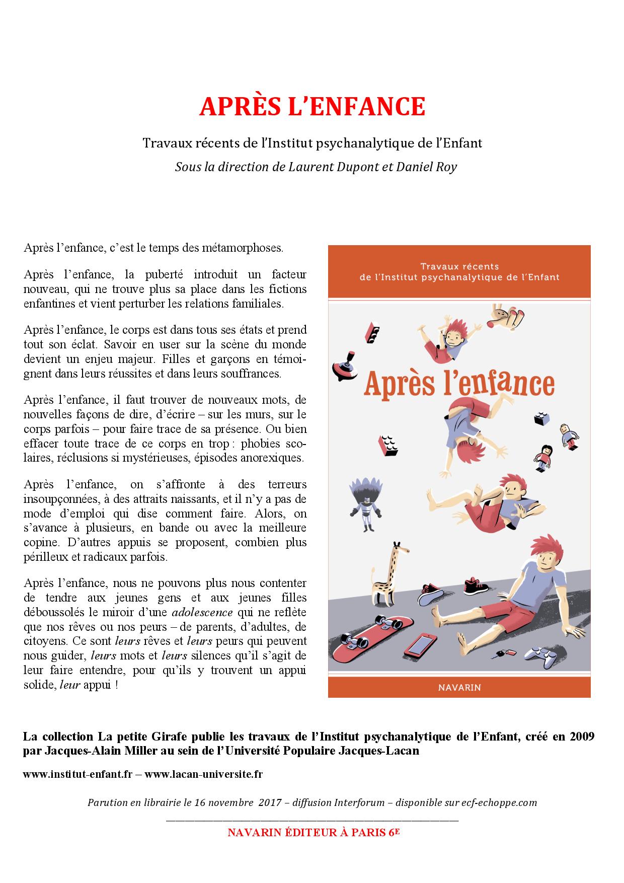 Apres l enfance